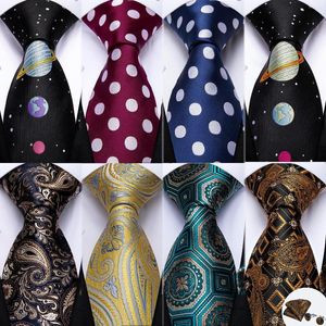 Bow Ties dibangu moda erkekler mendil manşetleri set ipek jacquard dot çiçek paisley iş resmi boyun düğün partisi için