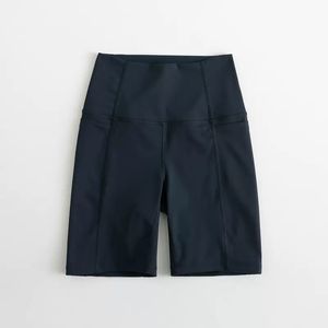 LL178 Con logo Yoga pantaloni sportivi a cinque punti pantaloni da ciclismo con sollevamento dell'anca a vita alta da donna tasca con cintura elastica stretta pantaloncini da yoga fitness nudi