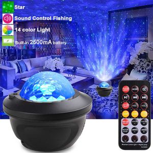 Led Starry Sky Star Galaxy Projector Night Light 내장 Bedroom Decoration Child Child Children Birthday Present를위한 Bluetooth 스피커