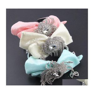 Headbands Rhinestone Tassel Bowknot Flannel Sequined Headband Ladies Street Hair Accessories Drop Delivery Jewelry Hairjewelry Dhzof