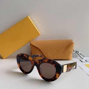 Damen-Katzenaugen-Sonnenbrille mit Havanna-braunen Gläsern, großer Rahmen, Designer-Sonnenbrillen, UV400-Schutzbrillen für den Außenbereich, mit Box