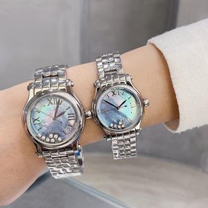 Relógios femininos 30mm 36mm Dial de moda Full Aço inoxidável Strap Casual Business Watch Quartz Movement Wristwatches Orologi di Lusso