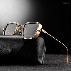 Sunglasses Vintage Steampunk Men 2023 Retro Metal Square Eyewear Trendy Brand Sun Glasses Shades For Women Lunette De Soleil1