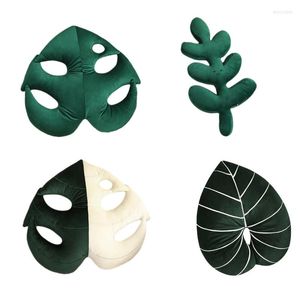 Poduszka zielony rzut liściem do mycia dla kreatywnego ozdoby akcesorium dziecięcego pokoju dziecięcego dekoracje