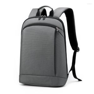 Backpack Ultra-cienki laptop 15,6 cala biznesmeni Bag w torbie kobiety plecaki stały kolor unisex szczupły opakowanie mochila hombre