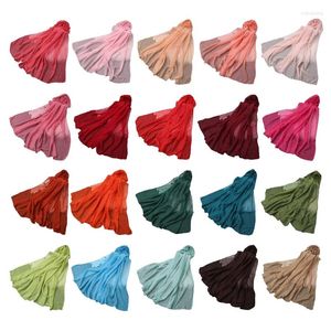 Scarves Style 180x80cm Plain Solid Color Cotton Linen Shawl Women Hijabs Scarf Muslim Wide Scarve Wrap For Female Ladies