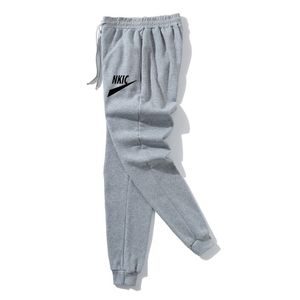 new Sweatpants Plus Size Men Joggers Track Pants Elastic Waist Sport Casual Trousers Baggy Fitness Gym Clothing Black Grey Brand LOGO Print