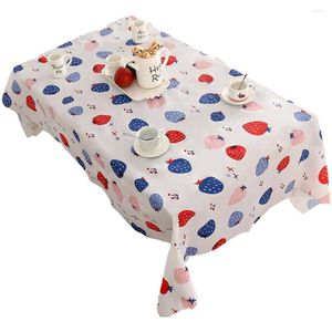 Table Cloth Rectangular PVC Waterproof Tablecloth Household Floral Printed Oil-Proof For Room Cover Christmas Decoration