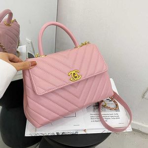 Promozione di liquidazione del negozio Borsa Borsa da esportazione online Borsa da donna 2023 Nuovo ricamo a rombo Piccola catena quadrata Msenger Moda portatile