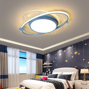 Ceiling Lights Planet Dimmable Led For Bedroom Nursery Child Baby Boy Children Room Lamp Kids Light FixtureCeiling