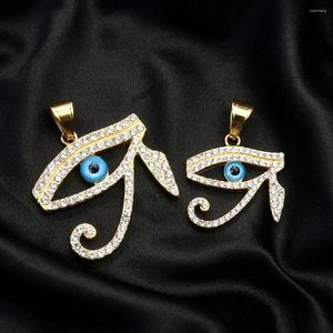 Pendant Necklaces Turkey Lucky Blue Eye Of Horus Rhinestones CZ Egypt Necklace Amulet Providence Jewelry 316 Stainless Steel Charms