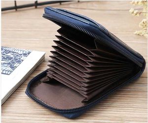 2023 straight new Korean women short card bag oilskin organ card bag Vertical Women hand bag