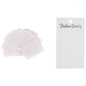 Jewelry Pouches 200 Pcs Blank Earrings Ear Studs Tag Paper Display Card Hanging White 100 9 X 5cm & 3.5 2.5cm