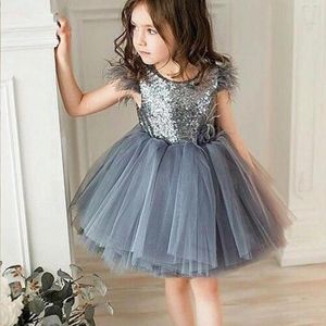 Dziewczyna sukienki Dzieci Puffle Glitter Tiar Tiulle spódnica cekinowa sukienka księżniczka