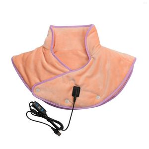 Tapetes aliviam o aquecimento do pescoço Bandagem 3 níveis de vibração fibra de carbono para terapia de calor dos ombros