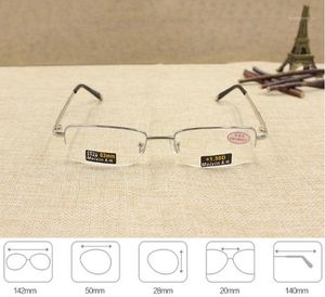 Güneş Gözlüğü Erkekler Yüksek Kaliteli Yarım Metal Çerçeve Asferik Reçine Lensleri Okuma Gözlükleri Erkek Gözlük 1.0 1.5 2.0 2.5 3.0 3.5 4.0