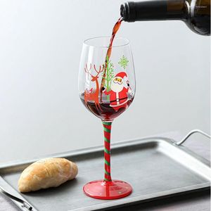 Бокалы вина рождественский подарок бокал искусственный расписанный ручной