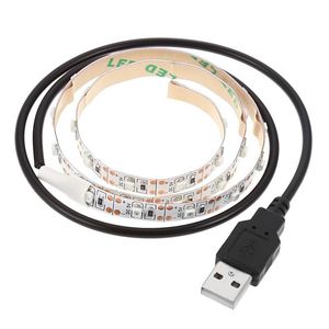 Şeritler 5V 0.5m LED şerit bant TV arka plan aydınlatma DIY dekoratif lamba ile usb cableled