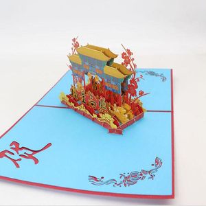 Greeting Cards 3D UP Card Birthday With Envelope Sticker Laser Cut Invitation Postcard Kirigami Creative Gift