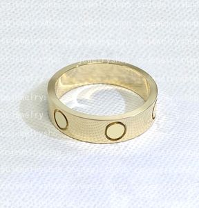Золотая полоса с золотой, высококачественная группа Ring Rings Classic Fashion Love Ring Кольцо для ногтя для женской свадьбы, ювелирные ювелирные изделия, женские подарки Женские подарки