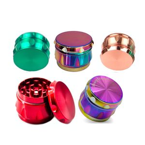 wholesale colorful Diamond metal herb grinder Sharpstone Herb Grinder 2.5inch 4layer CHROMIUM CRUSHER Tobacco Crusher Dry Herbal Grinder for smoking