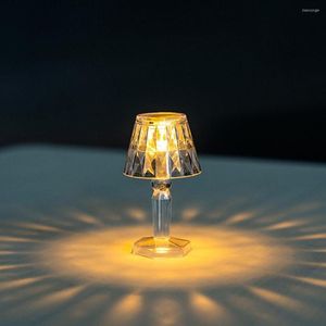 Nachtlichter, LED-Kristall-Projektions-Tischlampe, romantische Diamant-Café-Bar-Dekoration, für Kinder, Kinder, Mädchen, Geburtstagsgeschenke