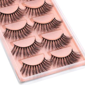 False Eyelashes 5Pairs Extension Reusable Long Beauty Tools Eye Makeup Soft Mink Hair 3D Fake
