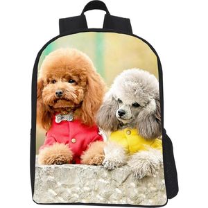 Bolsas escolares de cachorro legal impressão pequena criança pequena shool animal zoológico de zoológico de garoto de jardim de infância de jardim de jardim de infância