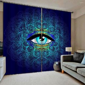 Curtain Creative Eye Design Window Blackout Living Room Bedroom Curtains 3D Po For Kitchen Decor