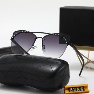 Дизайнерские солнцезащитные очки безрамные бриллианты Cut Ei Eyewear Роскошные солнцезащитные очки коричневые линзы Fashion Net Red Vintage Wholesale Glasses для мужчин и женщин с корпусом