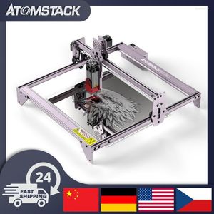 Skrivare Atomstack A5 Pro 40W Lasergraver CNC Snabbmontering 410 400 mm snidningsområde Fullmetall DIY Graveringsmaskin Line2222