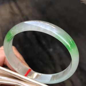 Bangle Exquisite Jewelry Top Natural Authentic Bangles Grade Species Emerald Color Women's Floating Green Real Jade Bracelet