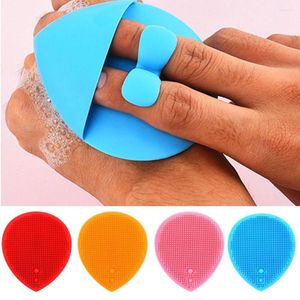 Éponges de maquillage Mini brosse de nettoyage du visage en silicone Gel tampon de lavage exfoliant pour le visage brosses de nettoyage en profondeur masseur de bain exfoliant