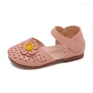 Athletic Shoes Children Sandals Girls Flower Hook & Loop Summer Princess Kid Hollow Out Party Fashion Beach Flat Toddler Baby