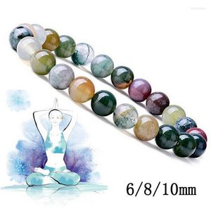 Strand Beaded Strands Transfer Luck 6 8 10 MM Bracciale con perline in pietra naturale Ametiste Occhio di tigre Lapislazzuli Bracciali per donna Uomo Yoga