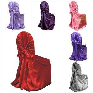Chair Covers Multicolor Satin Cover Dining Wedding Banquet Party Decoration Annual Dinner Supplies Universal Home Decor