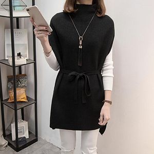 Женские свитера 2pcs/Set Sweater Vest Top Styly Fashion Korean Style Женский вязаный жилет с высокой эластичностью набор для работы