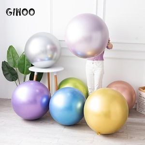 Party Decoration Gihoo 1st 36 tum Metallic LaTex Balloon Overdimensionerad Round Rose Gold Chrome för Baby Shower Wedding Birthday Decora