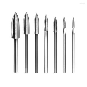 7Pieces Wood Carving Tools Set HSS Engraving Tool 2.35-10Mm For Rotary 1/8Inch Shank Router