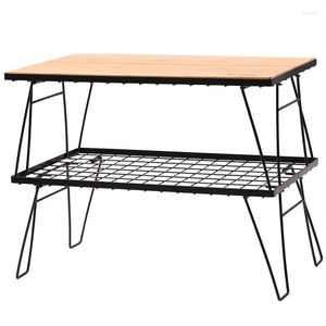 Camp Furniture Outdoor Camping BBQ Tafel Draagbare opvouwbare dubbellaags Grillplank voor Dining Barbecue Picnic