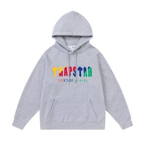 Hoodie Tracksuit Rainbow Handduk Broderi Decoding Hooded Sportkläder Män och kvinnor Sportkläder kostym blixtlåsbyxor storlek m -3xl