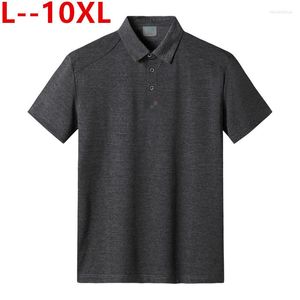 Polo da uomo Plus Size 8xl 6xl 5xl 4xl Uomo Polo Uomo Casual Ricamo Cotone Uomo Manica corta Alta quantità