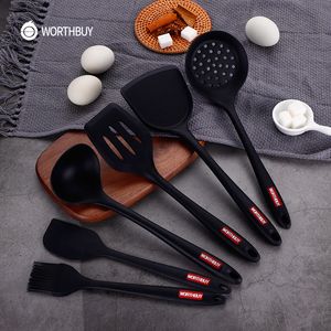 Parti di pentole VALE L'ACQUISTO Utensili da cucina in silicone Set Utensili da cucina per isolamento termico per cucina Strumenti antiaderenti Spatola Pala Turner 230204