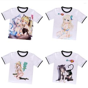 Men's T Shirts Anime Haganai T-shirt Kashiwazaki Sena Mikazuki Yozora White Polyester Shirt Kawaii Summer Active Tshirt Otaku Men Tees