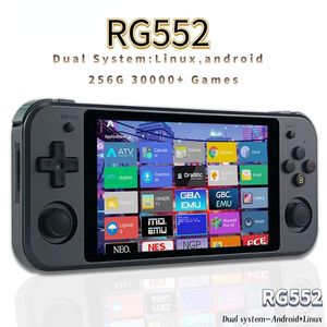 Jogadores de jogos portáteis Anbernic RG552 Android Handheld Console SS DC 10000 RETRO GAMES 5.36 