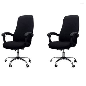 Chair Covers 2X Office Armrest Seat Cover Rotating Elastic Computer Armchair Protective(Only Cover)