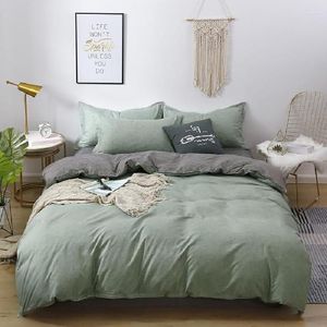 Sängkläder sätter 4st mjuka och hudvänliga massiva färg täcken täcker sängfoder lyx hushåll fyrdelar ark enstaka dubbla förnödenheter