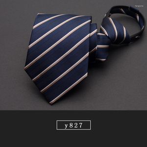 Bow Ties High Quality 2023 Fashion Men Work Formal Suit Zipper 8cm Twill Tie Wedding Casual Necktie Designers With Gift Box