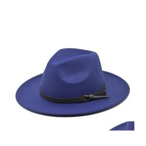 Stingy Brim Hats Kvinnor m￤n ull vintage gangster trilby filt fedora hatt med bred gentleman elegant lady vinter h￶st jazz caps 552 dhfgw
