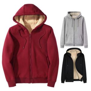 Mäns jackor förtjockar Great Leisure Hoodie Coat Soft Winter Jacket Fickets för dejting 230204